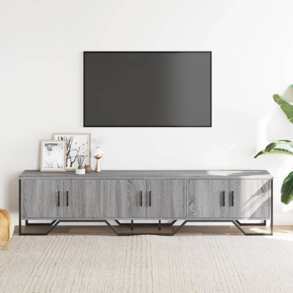 Mueble de TV madera de ingeniería gris Sonoma 180x34x41 cm M 3