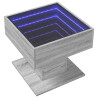 Mesa de centro y LED madera ingeniería gris Sonoma 50x50x45 cm 3
