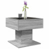 Mesa de centro y LED madera ingeniería gris Sonoma 50x50x45 cm 5