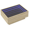 Mesa de centro y LED madera ingeniería roble Sonoma 70x50x30 cm 3