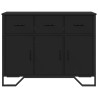 Aparador madera de ingeniería negro 97x32.5x74.5 cm 4