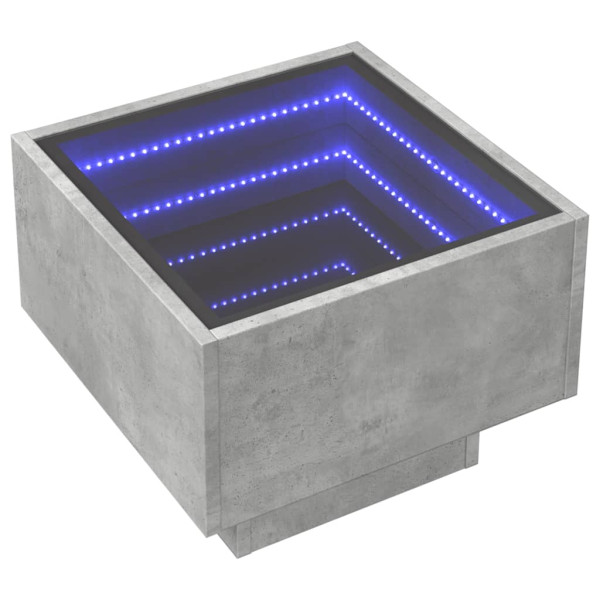 Mesa de cabeceira c/ LED Infinity 40x40x30 cm cinzento cimento M 3