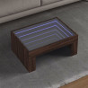 Mesa de centro luzes LED Infinity 70x50x30 cm carvalho castanho 1