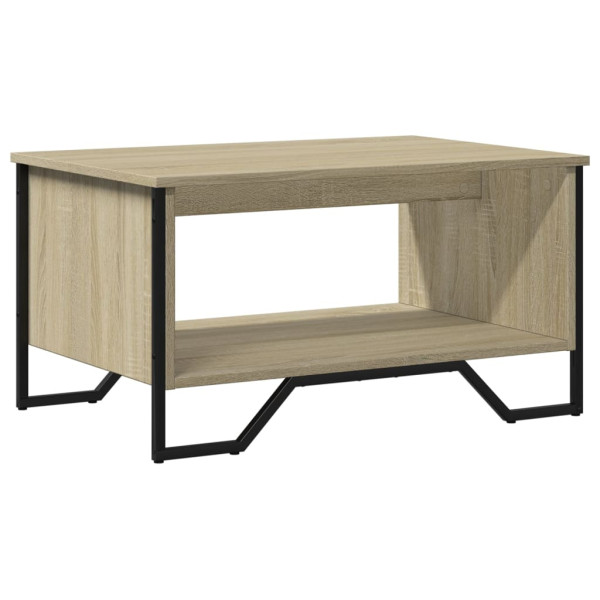 Mesa de centro madera de ingeniería roble Sonoma 75x51x40 cm M 2