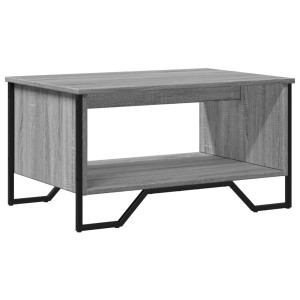 Mesa de centro madera contrachapada gris Sonoma 75x51x40 cm H