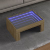 Mesa de centro luzes LED Infinity 70x50x30 cm carvalho sonoma 1