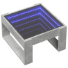 Mesa de centro luzes LED Infinity 50x53x30 cm cinzento cimento 3
