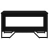 Mesa de centro madera de ingeniería negra 75x51x40 cm 5