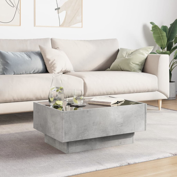 Mesa de centro c/ LEDs 70x50x30 cm derivados de madeira M 4