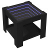 Mesa de centro con LED madera de ingeniería negro 53x53x45 cm 3