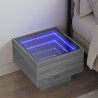 Mesa de cabeceira c/ LED Infinity 40x40x30 cm cinzento sonoma 1