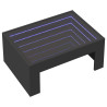 Mesa de centro con Infinity LED negro 70x50x30 cm 3