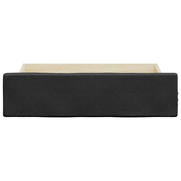 Cajones de cama 2 uds madera ingeniería y cuero sintético negro M 4