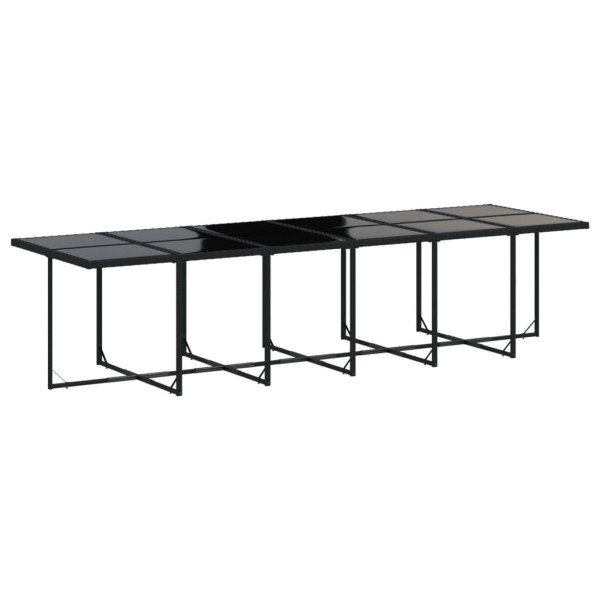 Set de muebles jardín 17 pzas con cojines ratán sintético negro M 4