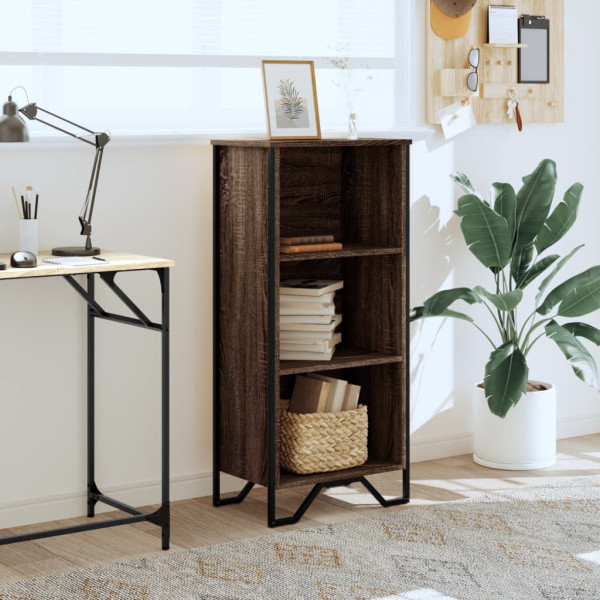 Estantería madera de ingeniería marrón roble 50x31x106 cm M 3