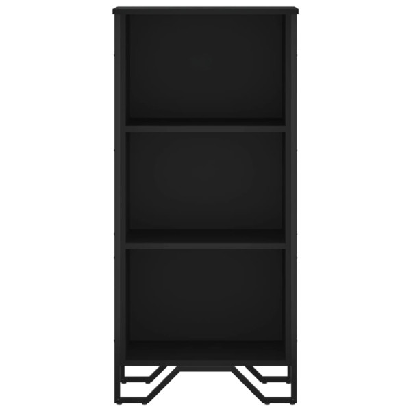 Estantería de madera de ingeniería negra 50x31x106 cm M 4