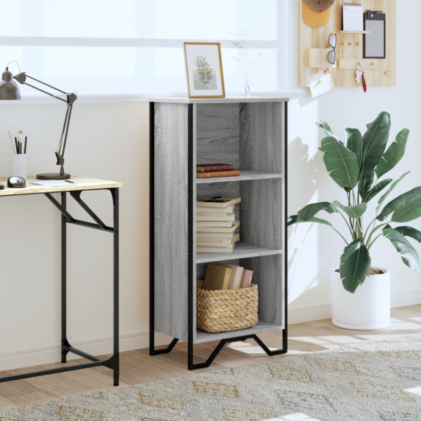 Estantería de madera de ingeniería gris Sonoma 50x31x106 cm M 3