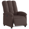 Sillón reclinable eléctrico tela marrón oscuro 3