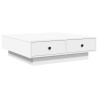 Mesa de centro madera contrachapada blanco 90x90x28 cm 2