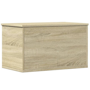 Caja de almacenaje madera ingeniería roble sonoma 60x35x35 cm H