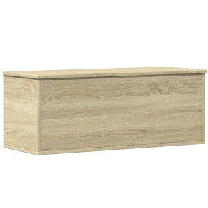 Caja de almacenaje madera ingeniería roble sonoma 90x35x35 cm H
