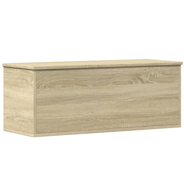 Caja de almacenaje madera ingeniería roble sonoma 90x35x35 cm M 2