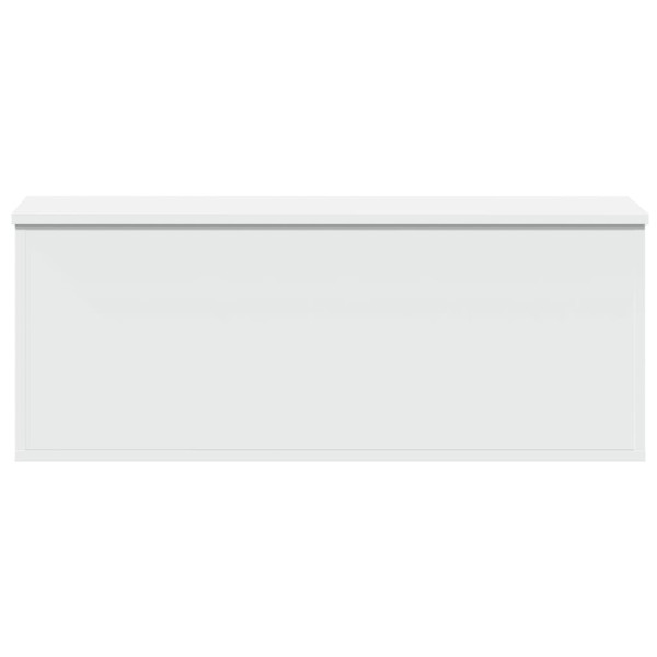 Caja de almacenaje madera de ingeniería blanco 90x35x35 cm M 4