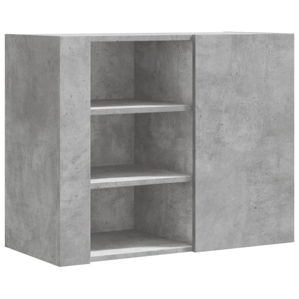 Mueble de pared madera ingeniería gris hormigón 75x35x60 cm M 2