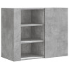 Mueble de pared madera ingeniería gris hormigón 75x35x60 cm 2