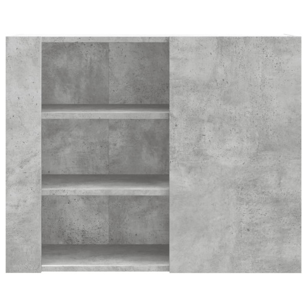Mueble de pared madera ingeniería gris hormigón 75x35x60 cm M 4