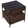 Mesa de centro luzes LED Infinity 50x50x51 cm carvalho castanho 3