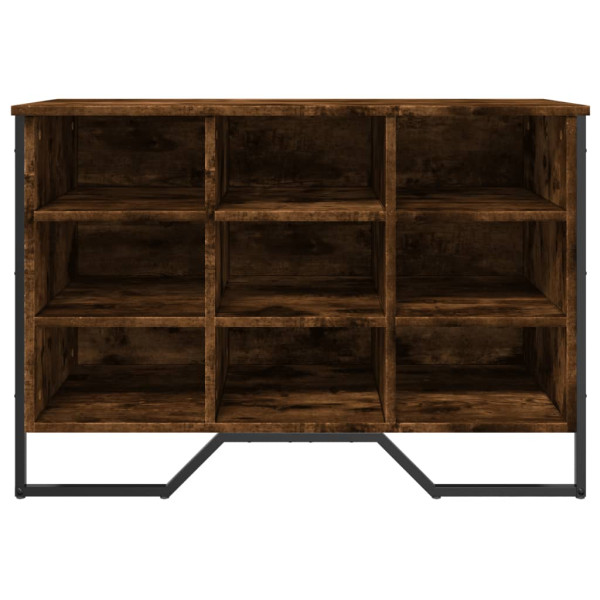 Zapatero de madera de ingeniería roble ahumado 90x38x61.5 cm M 4