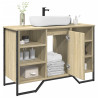 Armario lavabo baño madera ingeniería roble Sonoma 91x35x60 cm 1