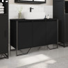 Armario de lavabo de baño madera ingeniería negro 91x35x60 cm 3