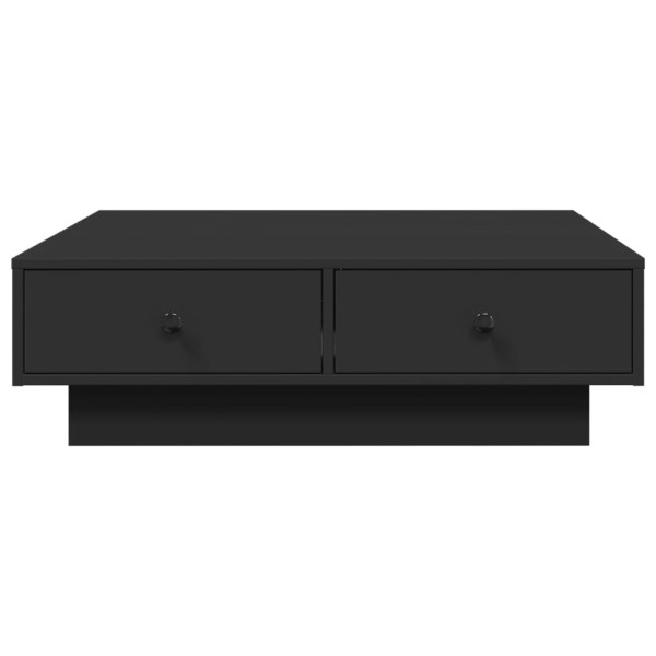 Mesa de centro madera contrachapada negro 90x90x28 cm M 4