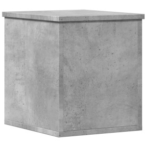 Caja de almacenaje madera ingeniería gris hormigón 30x35x35 cm H