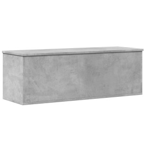 Caja de almacenaje madera ingeniería gris hormigón 102x35x35 cm H