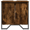 Armario lavabo baño madera ingeniería roble ahumado 60x35x60 cm 4