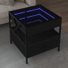 Mesa de centro con Infinity LED negro 50x50x51 cm 1