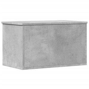 Caja de almacenaje madera ingeniería gris hormigón 60x35x35 cm H