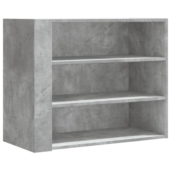 Mueble de pared madera ingeniería gris hormigón 75x35x60 cm M 2