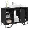 Armario de lavabo de baño madera ingeniería negro 91x35x60 cm 1