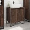 Armario lavabo baño madera ingeniería marrón roble 60x35x60 cm 3