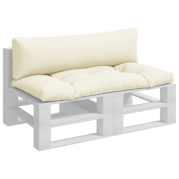 Almofadões de paletes 2 pcs tecido creme M 3