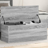 Caja de almacenaje madera de ingeniería gris Sonoma 90x35x35 cm 1