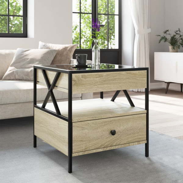 Mesa de centro con Infinity LED roble Sonoma 50x50x51 cm M 4