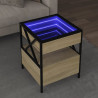 Mesa de centro con Infinity LED roble Sonoma 40x40x51 cm 1