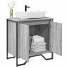 Armario lavabo baño madera ingeniería gris Sonoma 60x35x60 cm 1