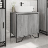 Armario lavabo baño madera ingeniería gris Sonoma 60x35x60 cm 3