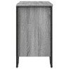 Armario lavabo baño madera ingeniería gris Sonoma 60x35x60 cm 5
